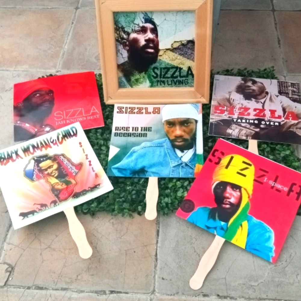 Fans Handmade Double Sided  Reggae Artist SIZZLA 🇯🇲♥️💛💚